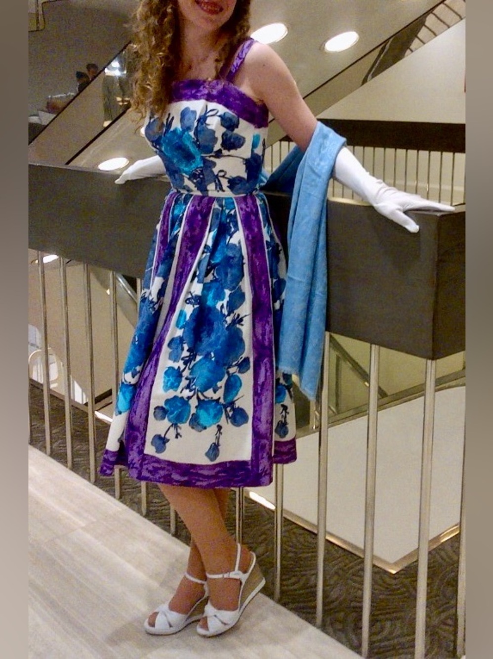 Vintage 1960s Floral Fit & Flare Dress 🌸 XS - Picture 2 of 12